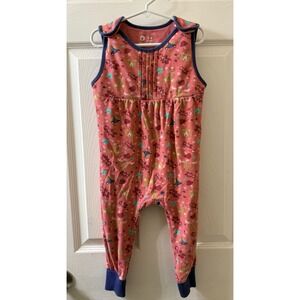 NWT PICCALILLY Girls 3-4 Yrs Pink Woodland Forest Creatures Print Cotton UK